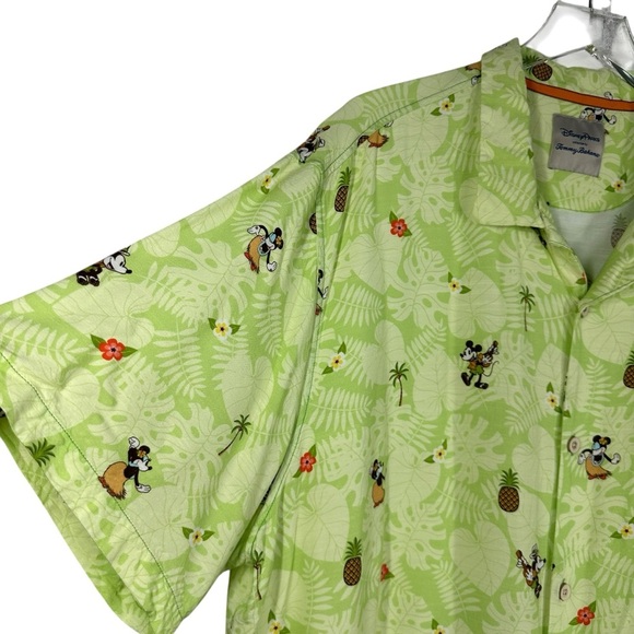 DISNEY PARKS by TOMMY BAHAMA Men's XXXL Green Short Sleeve Mini/Mickey Mouse - Picture 3 of 9